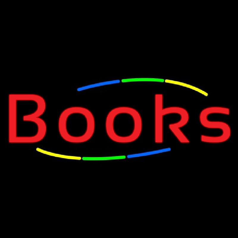 Multi Colored Books Neontábla