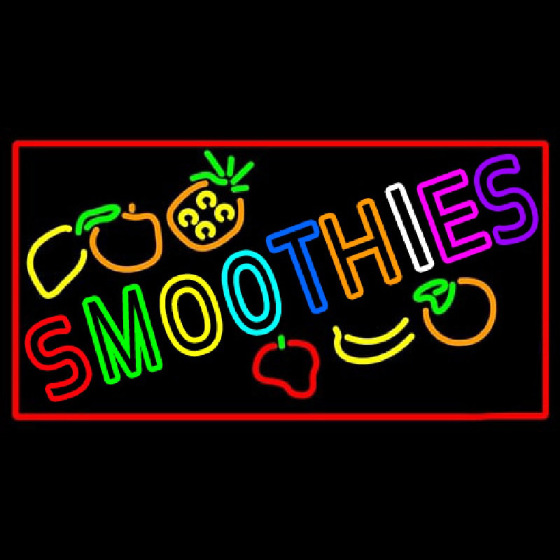 Multi Colored Double Stroke Smoothies Neontábla