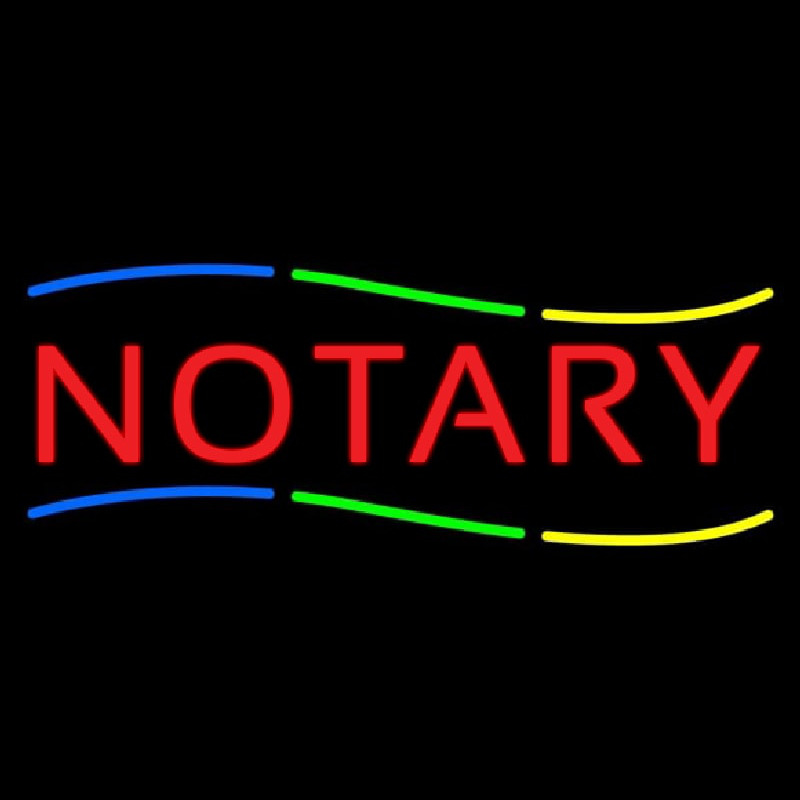 Multi Colored Notary Neontábla