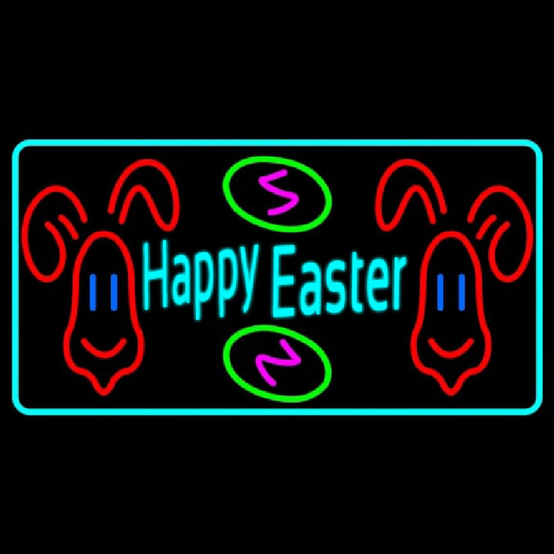 Multicolor Happy Easter 2 Neontábla