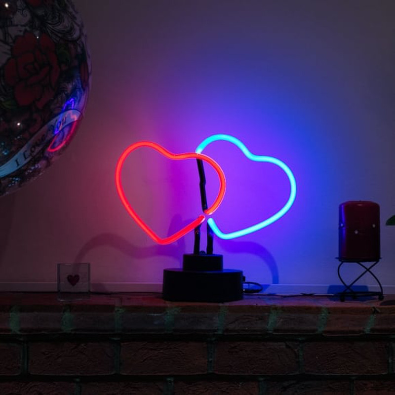 Multicolor Heart Desktop Neontábla