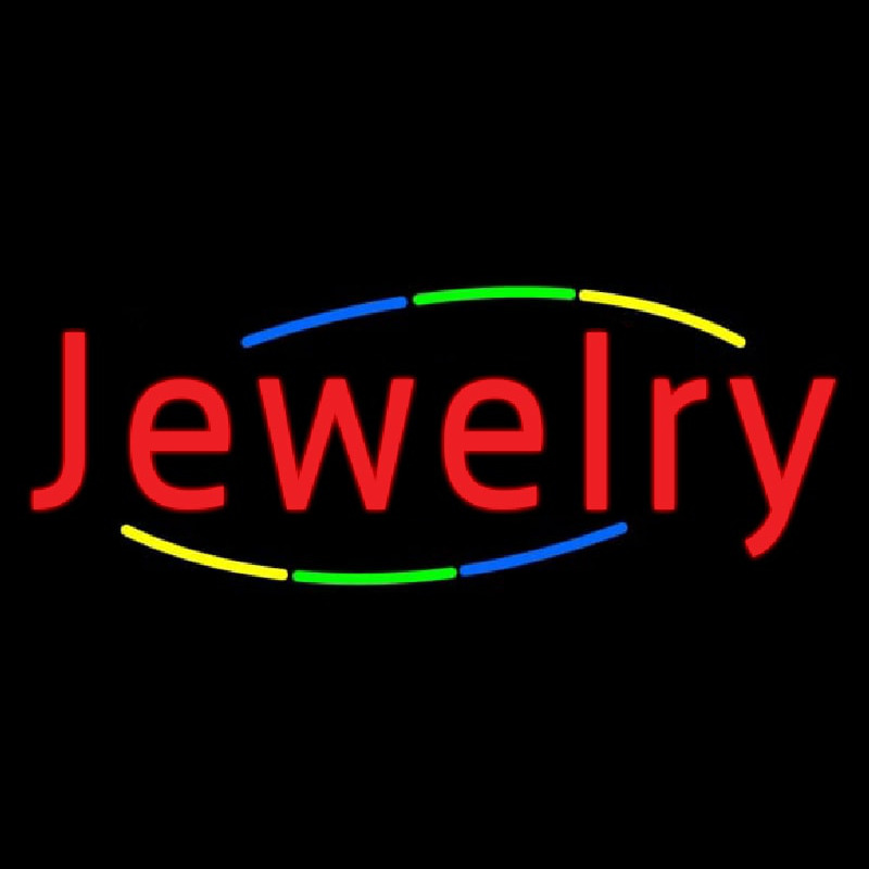 Multicolored Deco Style Jewelry Neontábla