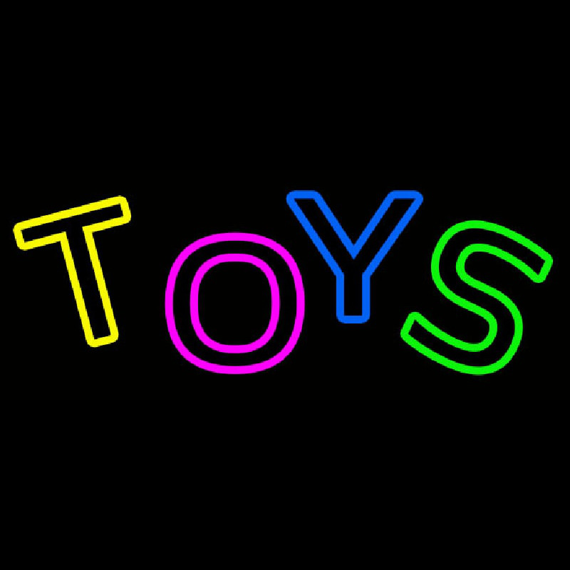 Multicolored Double Stroke Toys Neontábla