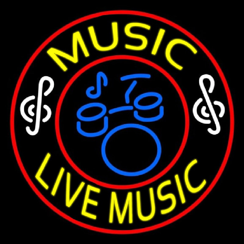 Music Live Neontábla