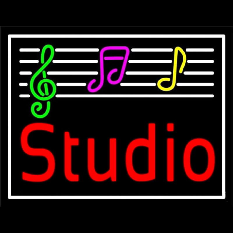 Music Studio 2 Neontábla