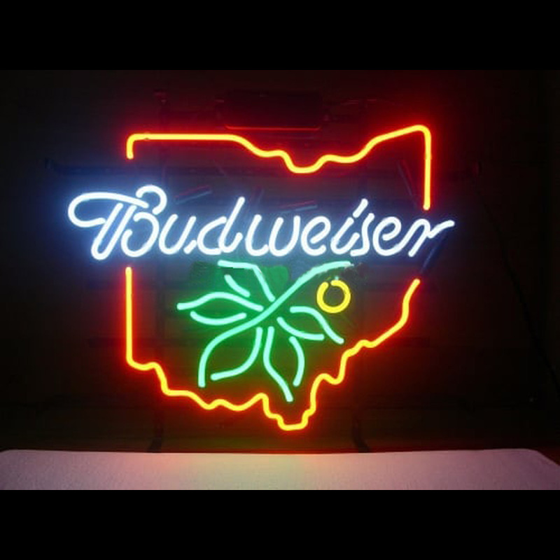 NEW BUDWEISER OHIO BUCKEYE Neontábla