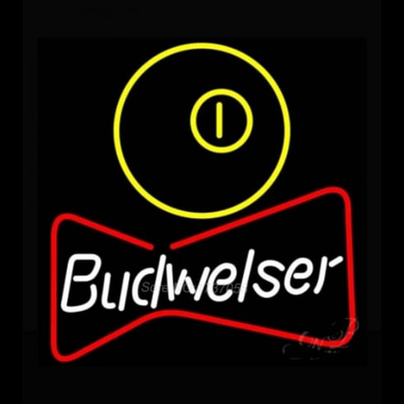 NEW Budweiser Pool Bowtie Beer Light Neontábla