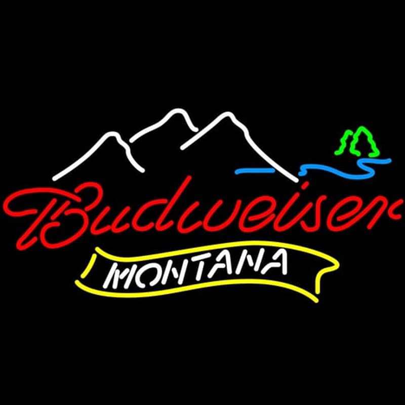 NEW Montana Mountain Budweiser bud light Neontábla