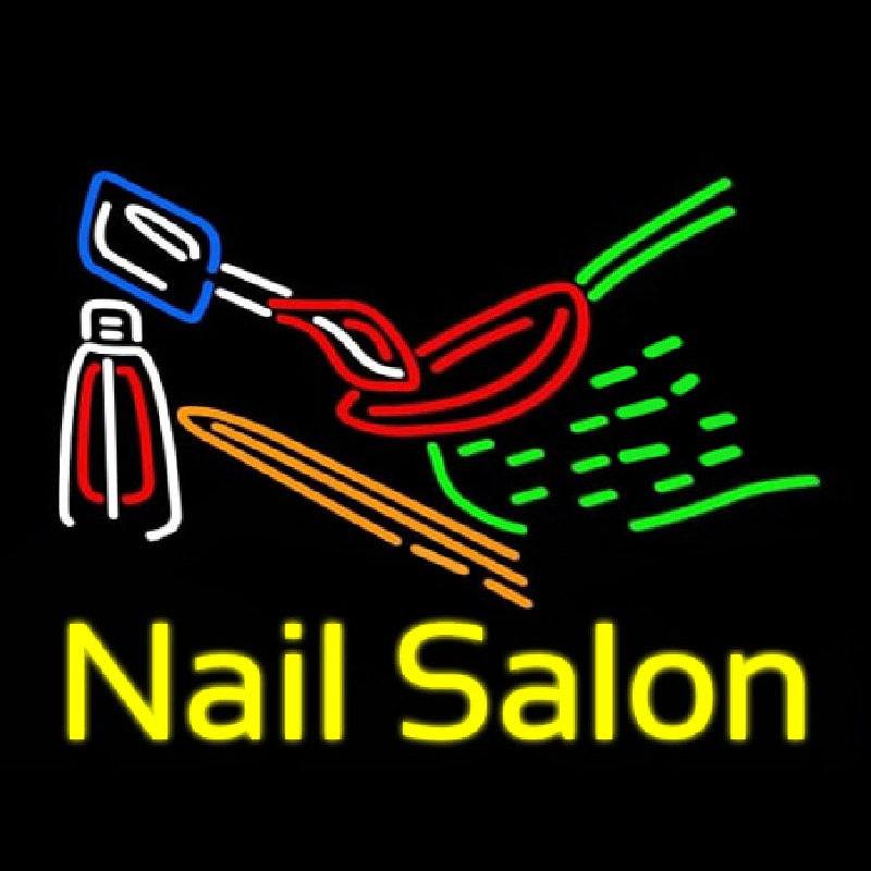 Nail Salon Logo Neontábla