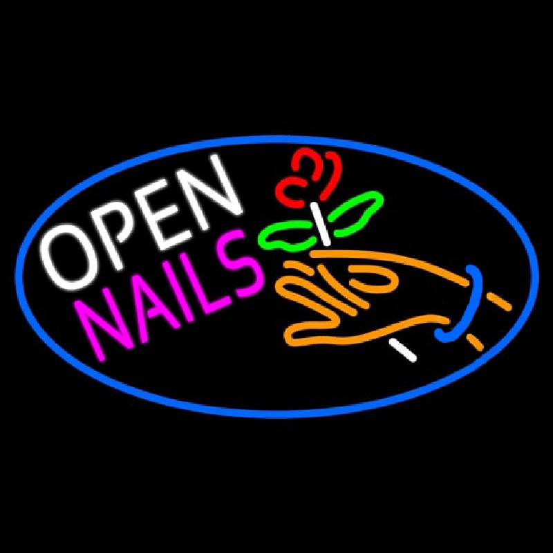 Nails Open Logo Neontábla