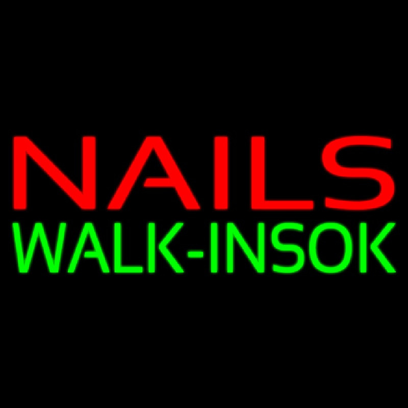 Nails Walkins Ok Neontábla