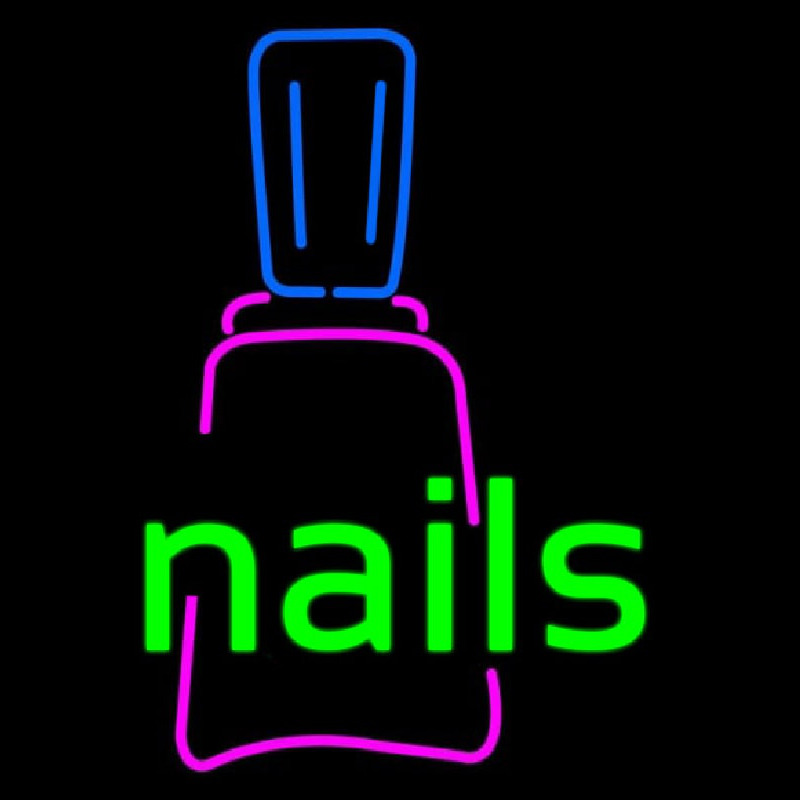 Nails With Nail Logo Neontábla