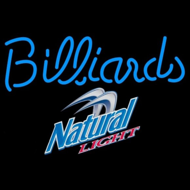 Natural Light Billiards Te t Pool Beer Sign Neontábla