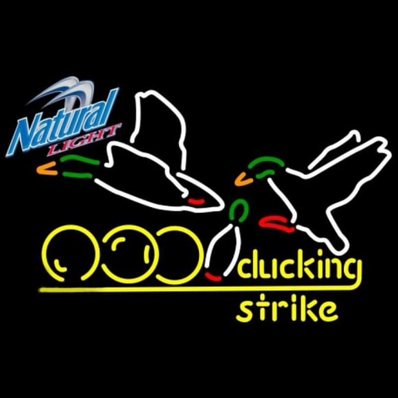 Natural Light Bowling Sucking Strike Beer Sign Neontábla