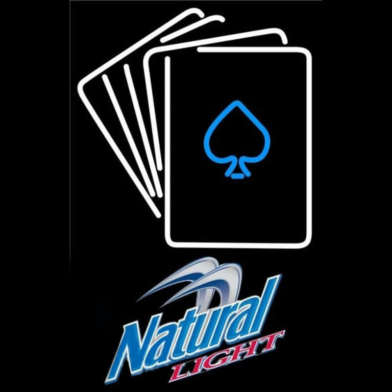 Natural Light Cards Beer Sign Neontábla