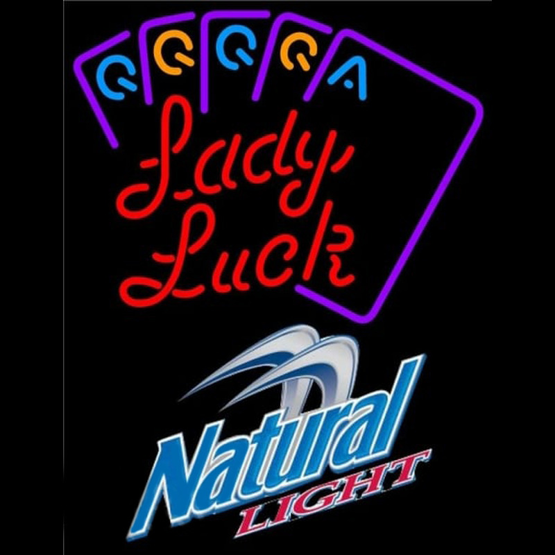 Natural Light Lady Luck Series Beer Sign Neontábla