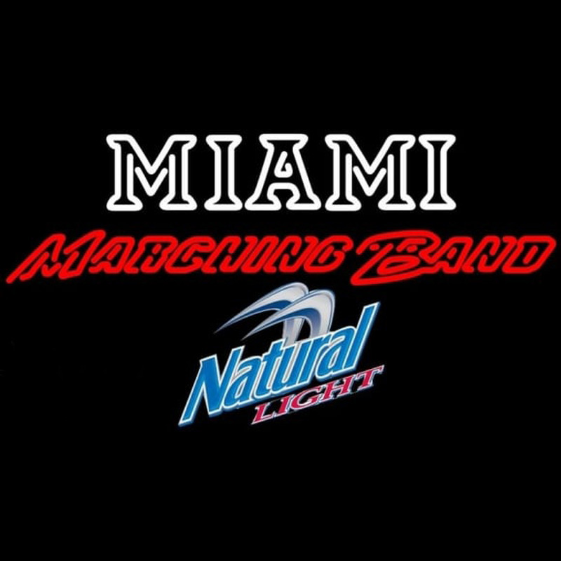 Natural Light Miami University Band Board Beer Sign Neontábla