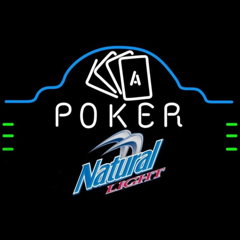 Natural Light Poker Ace Cards Beer Sign Neontábla