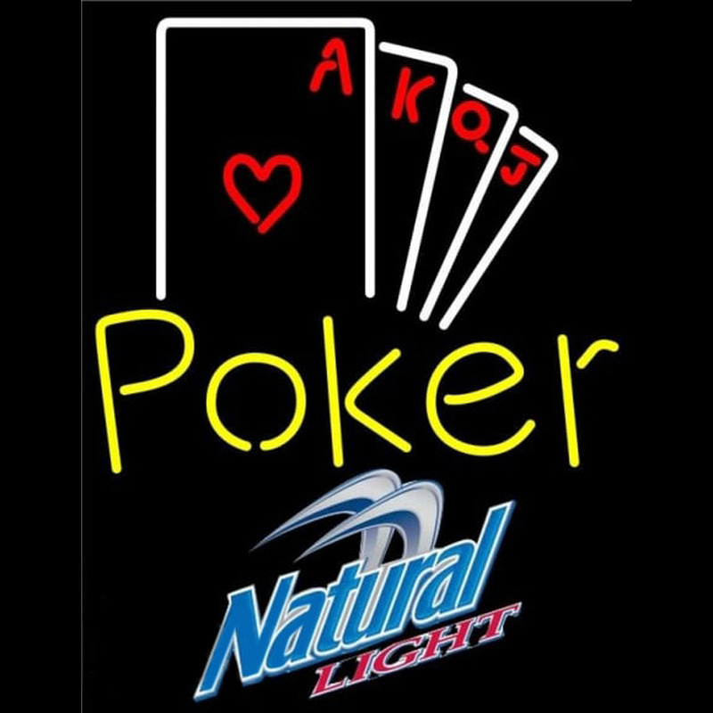 Natural Light Poker Ace Series Beer Sign Neontábla