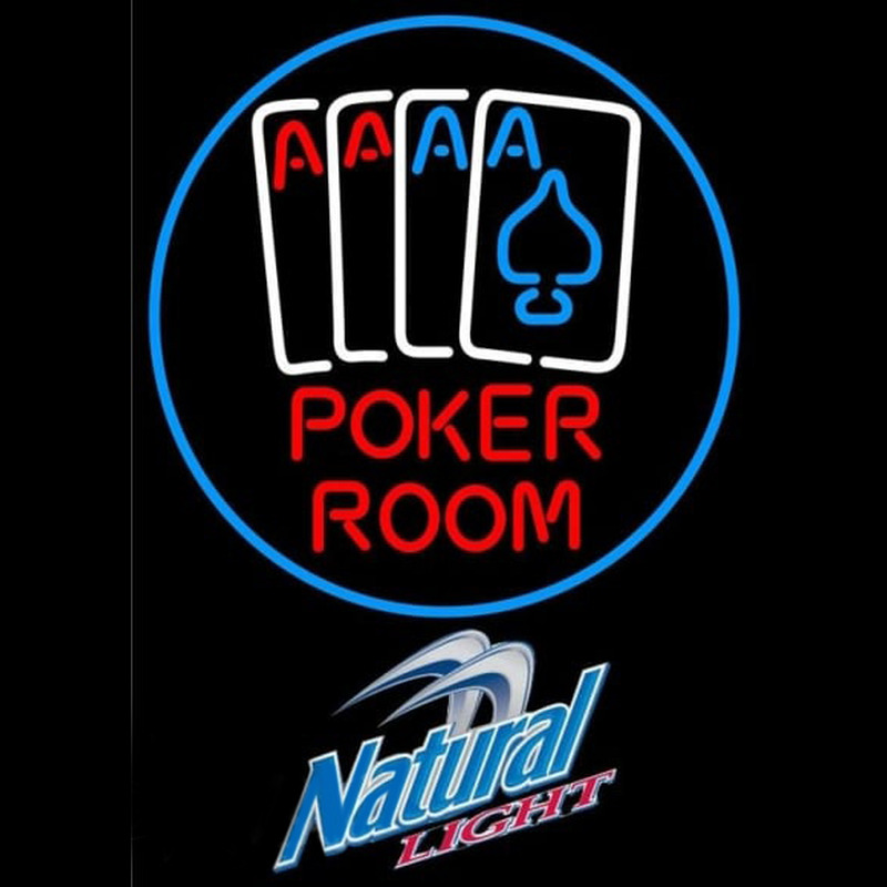 Natural Light Poker Room Beer Sign Neontábla