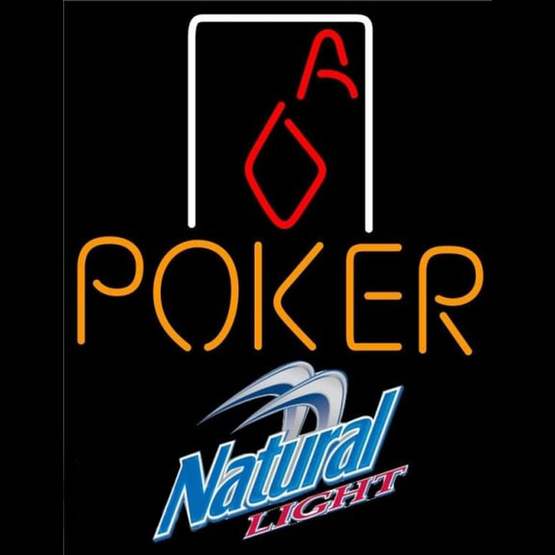 Natural Light Poker Squver Ace Beer Sign Neontábla