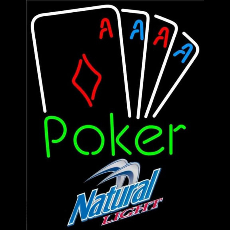 Natural Light Poker Tournament Beer Sign Neontábla