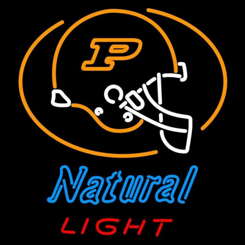 Natural Light Purdue University Boilermakers Helmet Beer Sign Neontábla