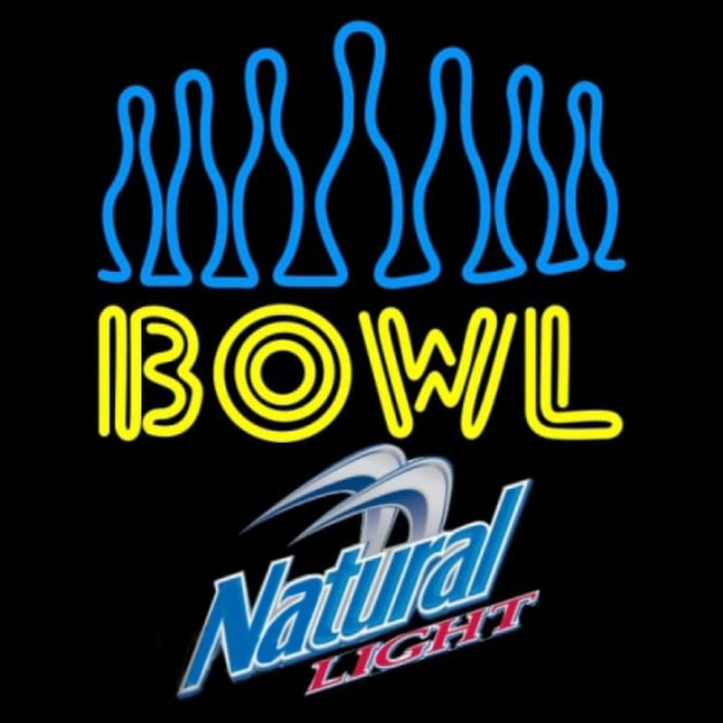 Natural Light Ten Pin Bowling Beer Sign Neontábla