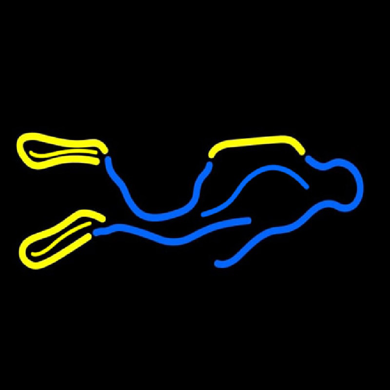 Neon Scuba Diver Neontábla