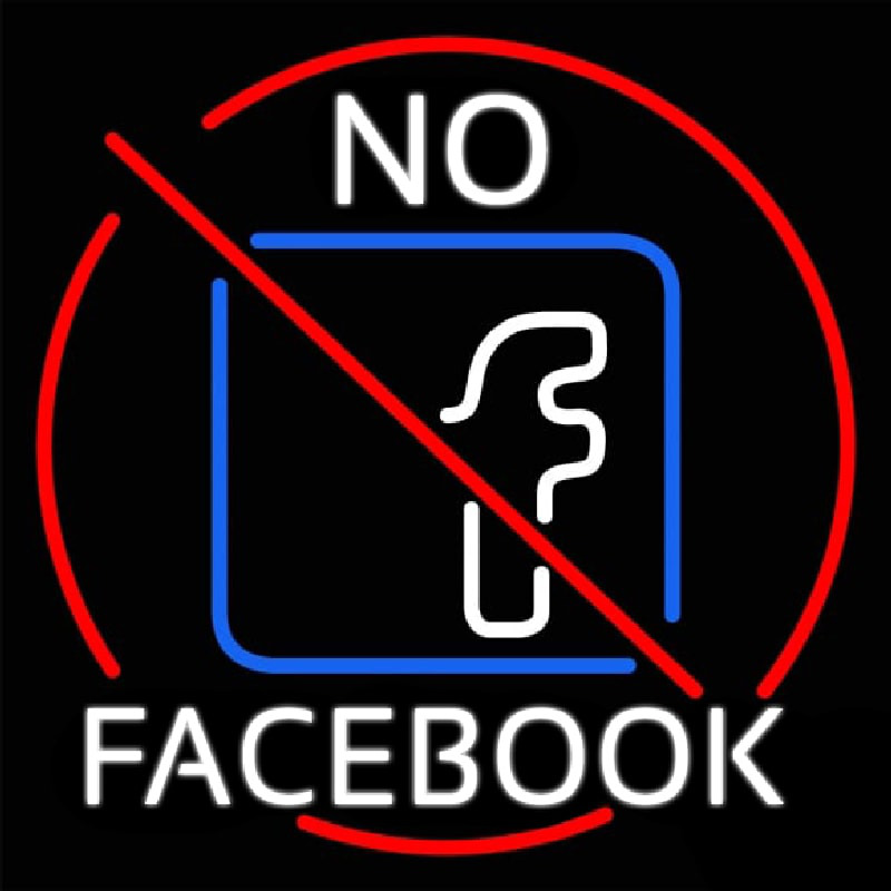 No Facebook Neontábla