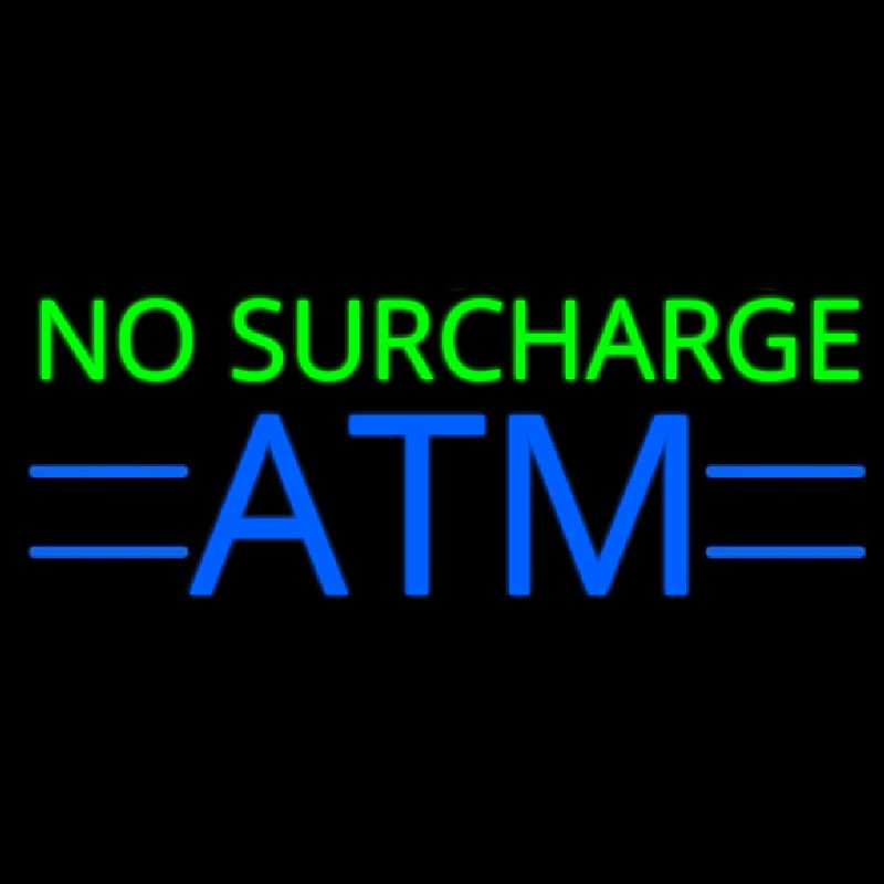 No Surcharge Atm 1 Neontábla
