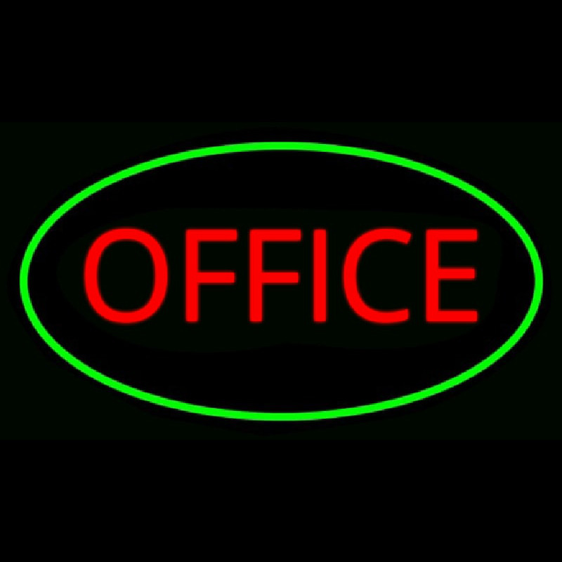 Office Oval Green Neontábla