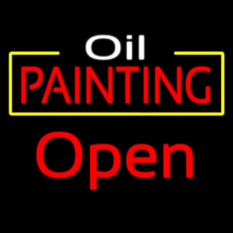 Oil Painting Open Neontábla