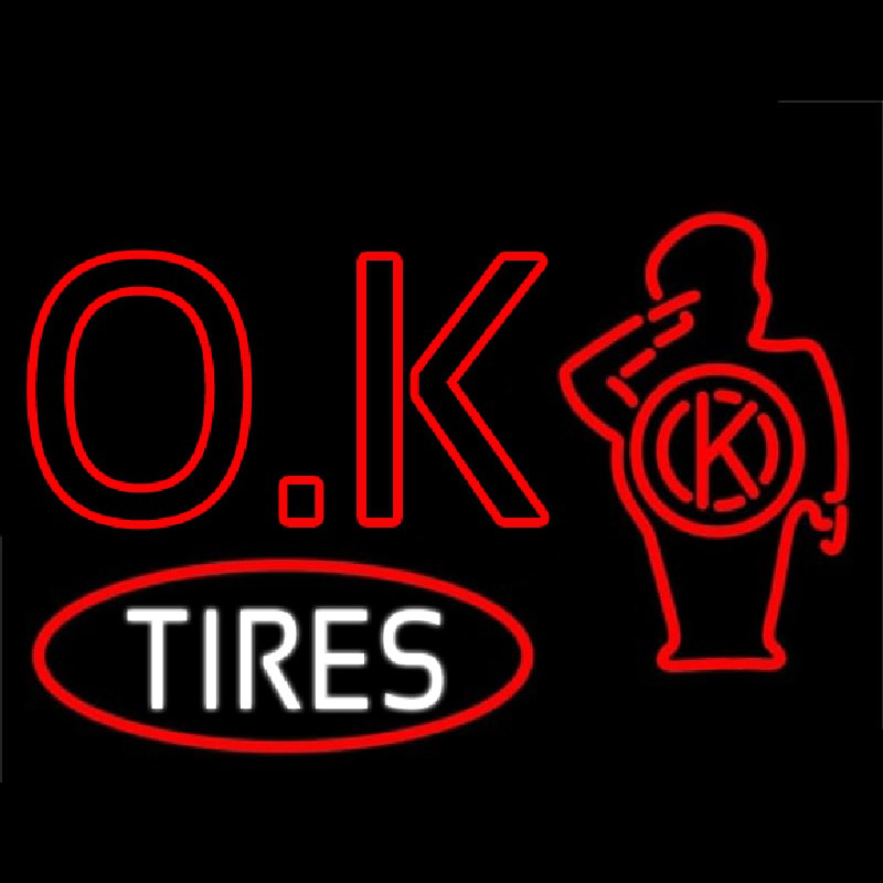Ok Tires Neontábla