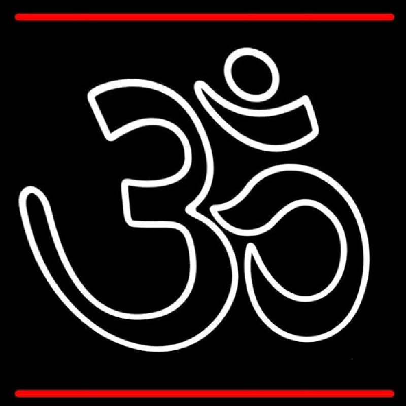 Om With Line Neontábla