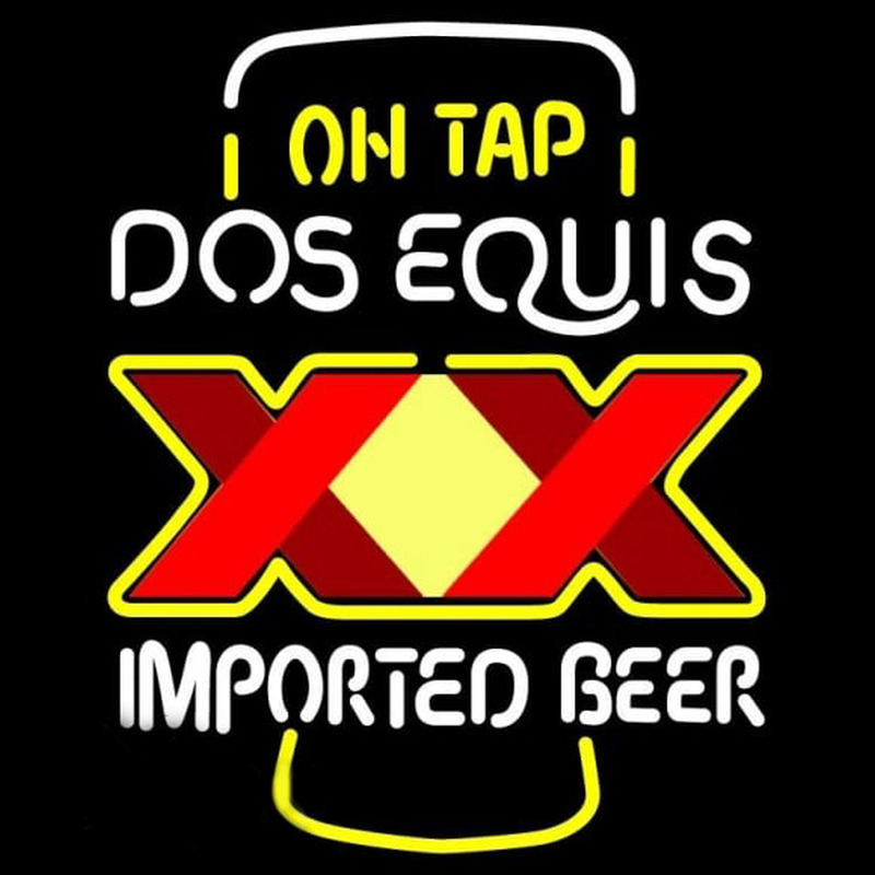 On Tap Dos Equis Beer Sign Neontábla