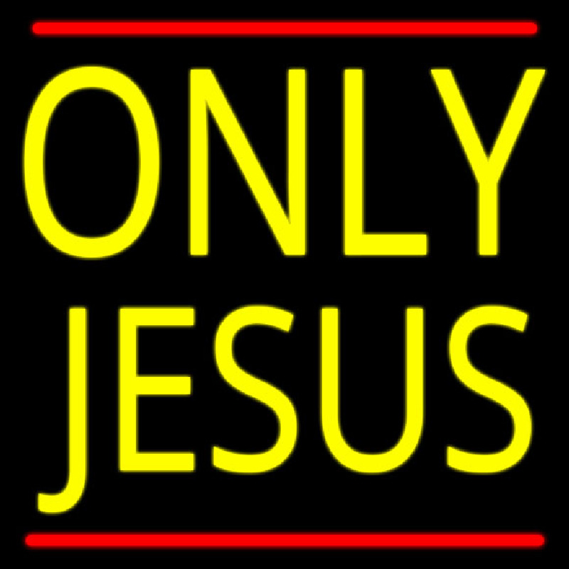 Only Jesus With Line Neontábla