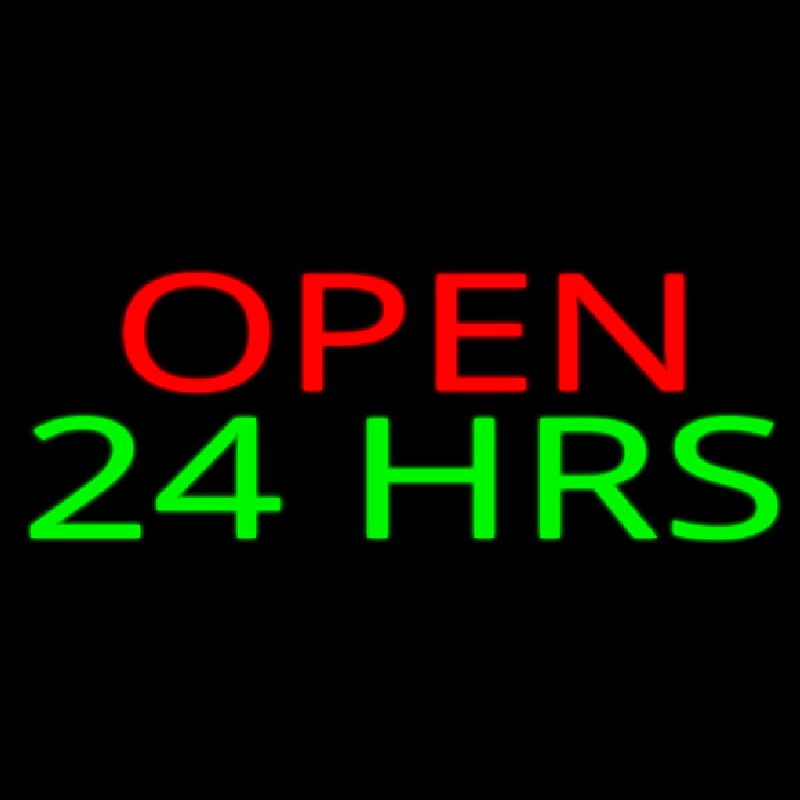 Open 24 Hrs Neontábla