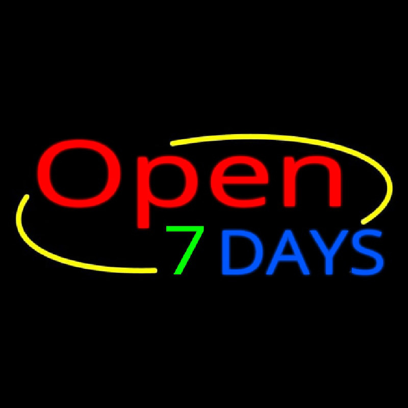 Open 7 Days Neontábla