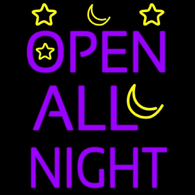 Open All Night Neontábla