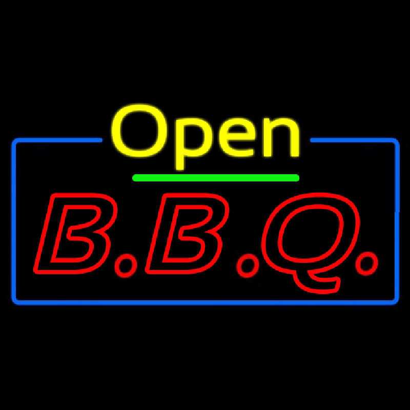 Open Double Stroke Bbq Neontábla