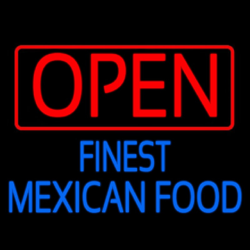 Open Finest Me ican Food Neontábla