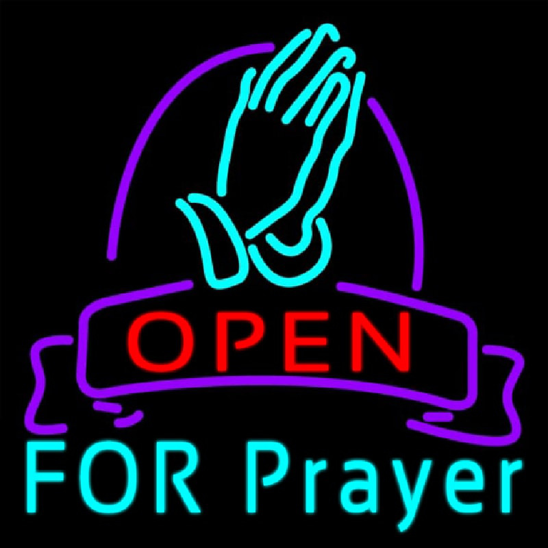 Open For Prayer Neontábla