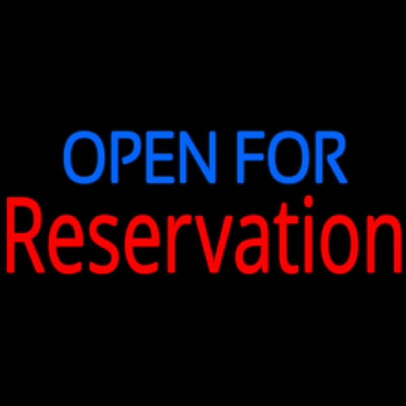 Open For Reservation Neontábla