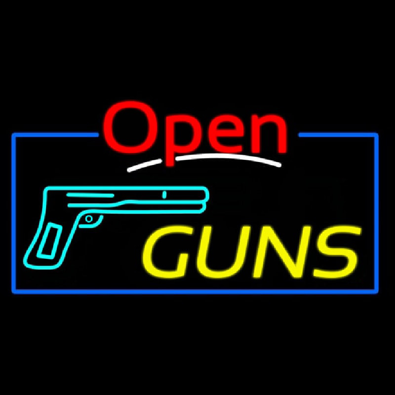 Open Guns Neontábla