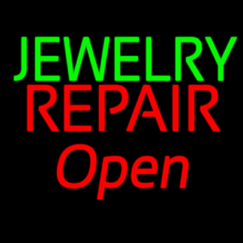 Open Jewelry Repair Neontábla