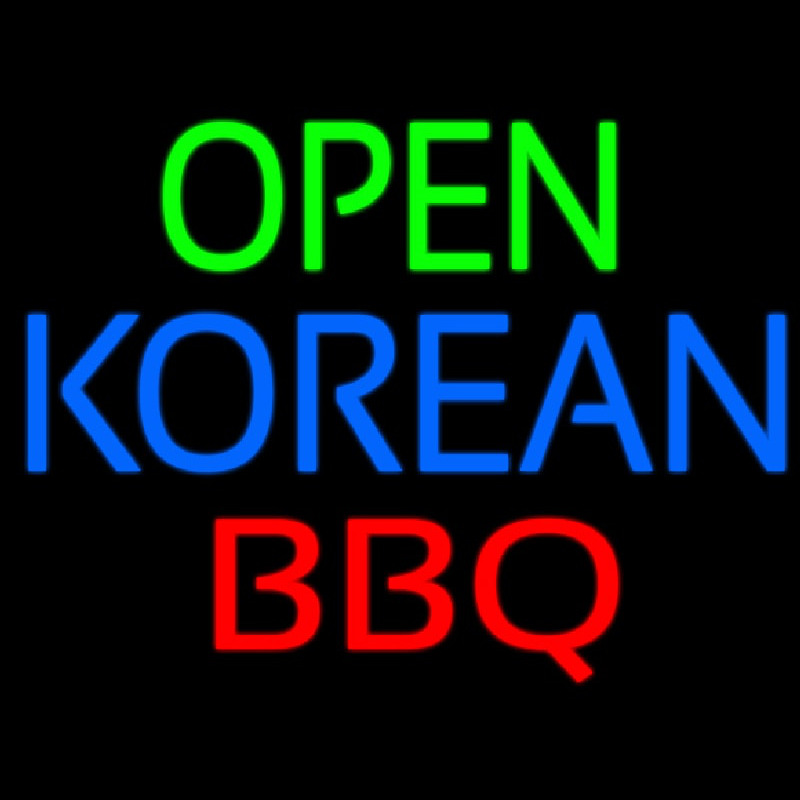 Open Korean Bbq Neontábla