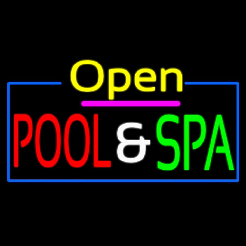 Open Pool And Spa Neontábla