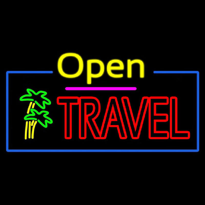 Open Travel Neontábla