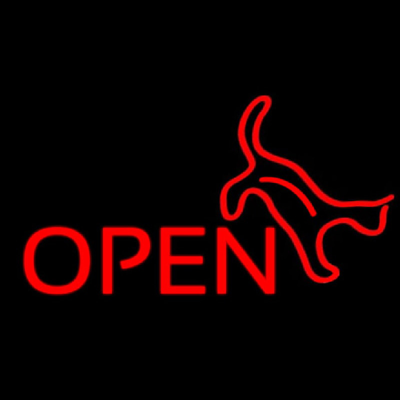 Open With Cat Neontábla